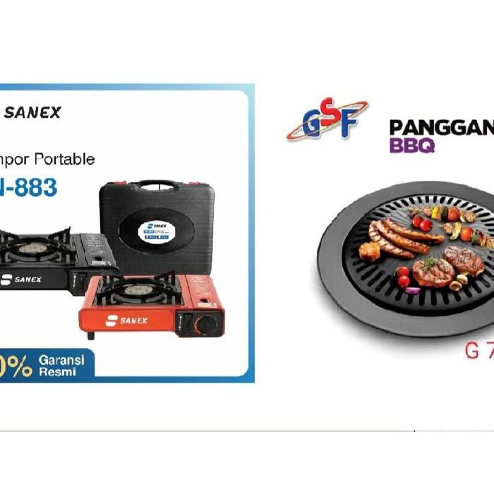 Paket Kompor gas Portable + BBQ Panggangan
