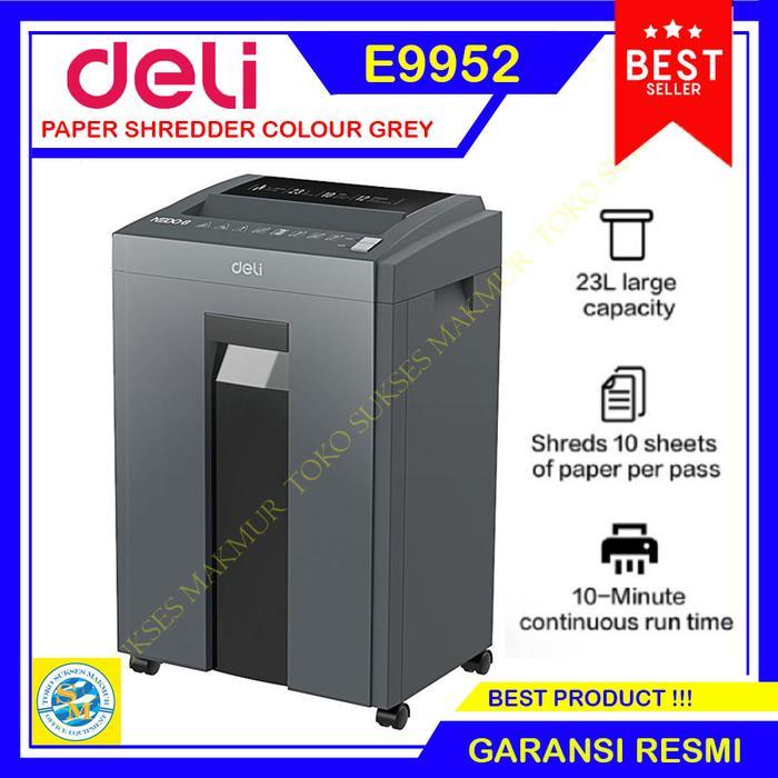 Penghancur Kertas Deli E9952 - Paper Shredder Deli 9952