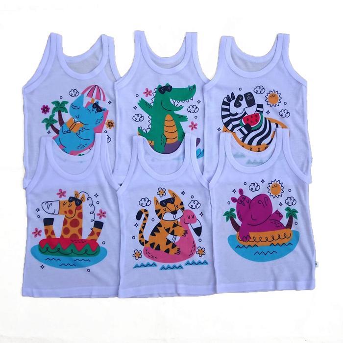 Promo Yb - Khusus Lusinan Singlet Harian Bayi Dan Anak Karakter / Kaos Dalam Anak Karakter Lucu /
