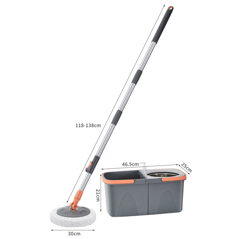 New Detachable Double Bucket Mop Spin Mop Bucket Sets 360? Spinning Floor Cleaning Mop Reusable