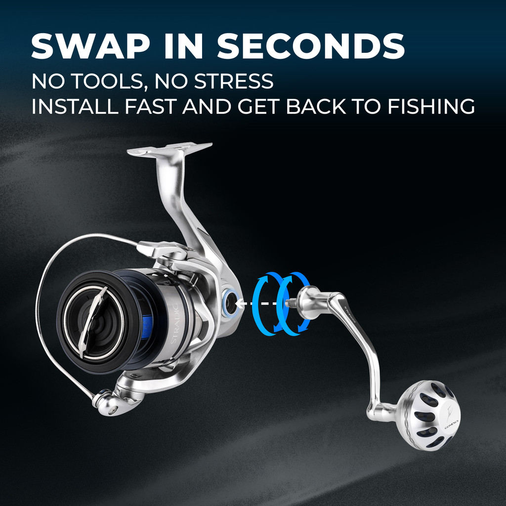 Gomexus Handle Aluminum Power Reel Handle For Shimano Stradic Predator Perch Lure Fishing Light