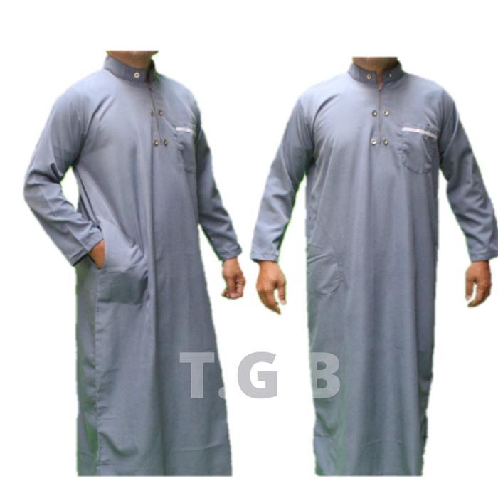 Promo Toko Garment Bandung Jubah Gamis Pria Dewasa Bahan Adem Balloteli Grade A+ Model Resleting