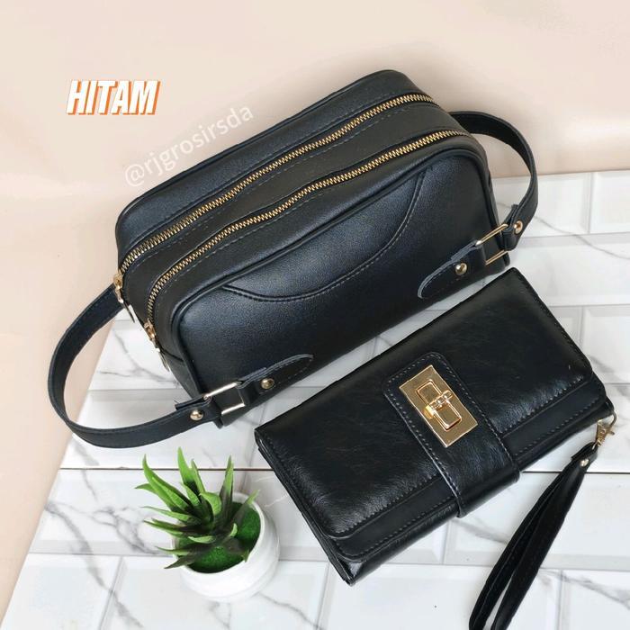 Couple Handbag/Pouch William Paket Couple Handbag/Pouch William jinjing + dompet elvita tali pendek(
