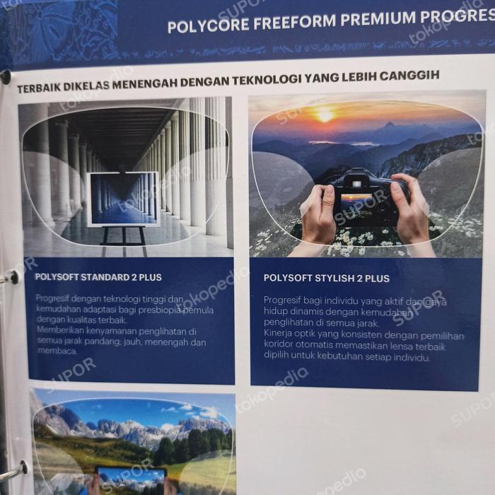 Lensa Kacamata Progresif Indeks 1.67 Tipis untuk Minus Cylinder dan Plus dengan Lapisan Anti Radiasi