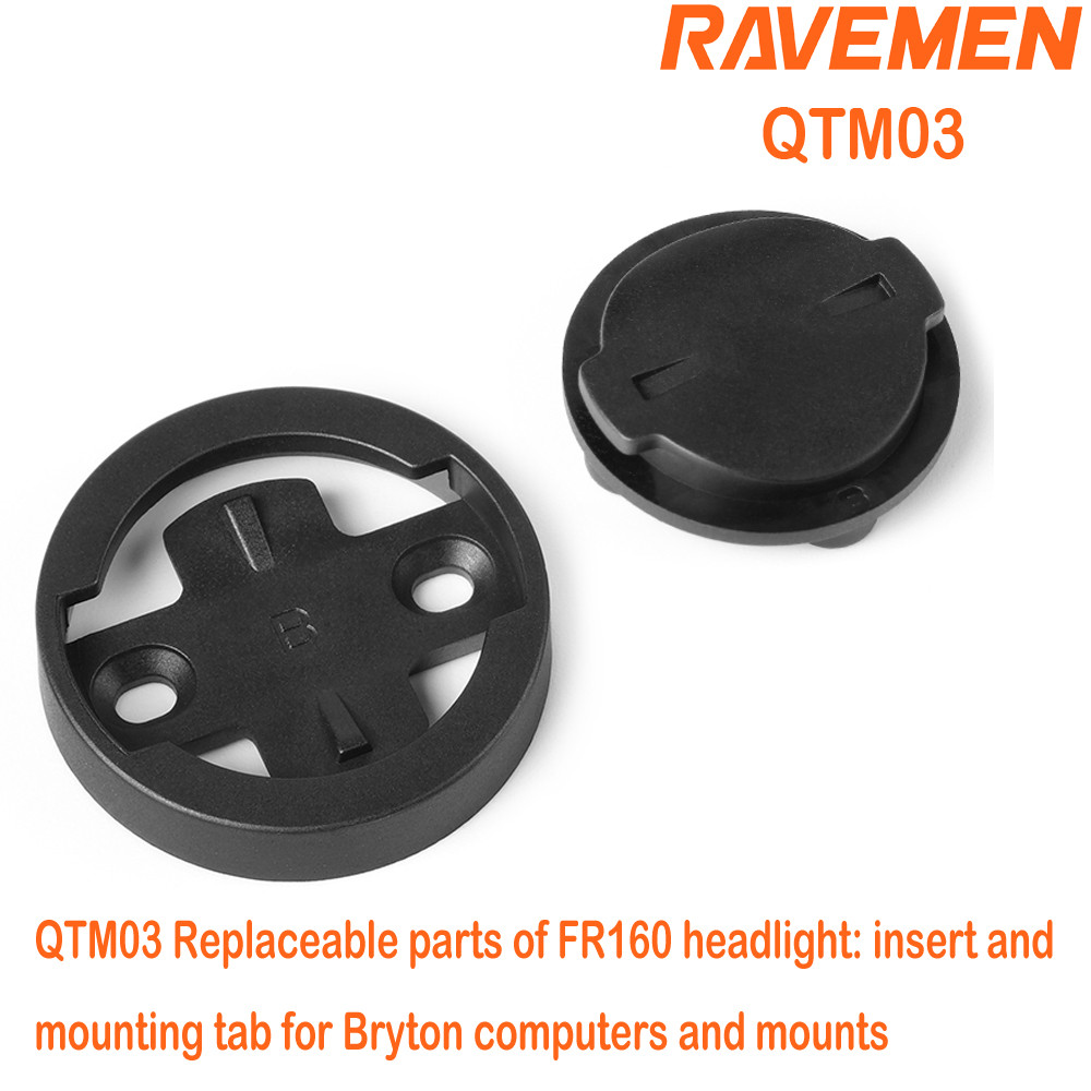 Ravemen FR160 LED Bike Front Light Bicycle Headlight QTM01+QTM03 Mount Tab For Garmin Wahoo Bryton