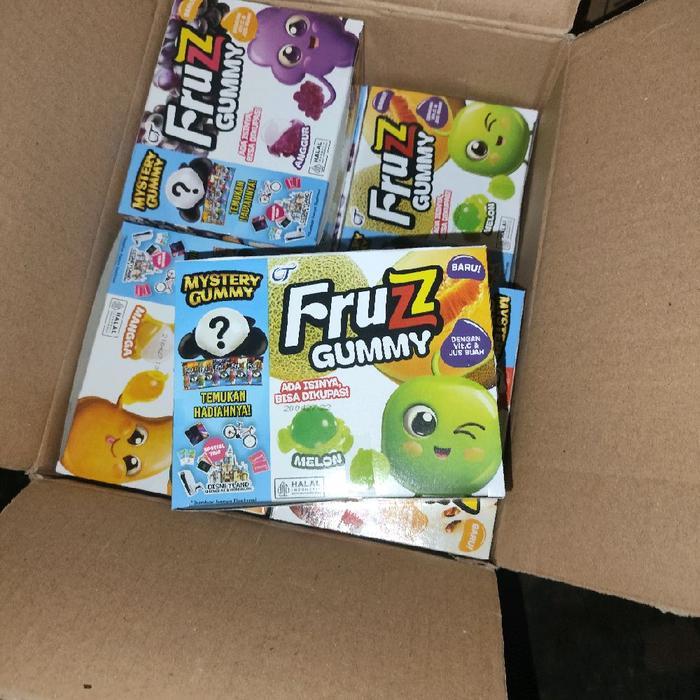 HEMAT Fruzz Gummy Viral Isi 20 pcs Permen Jelly Kenyal Aneka Rasa Original OT - Viral TikTok Candy