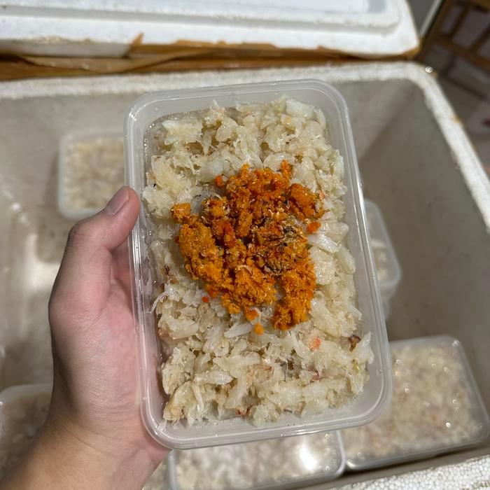 DAGING KEPITING/ TELOR/ DAGING KEPITING KUPAS/ CIMBA/ FROZEN/ 500GR