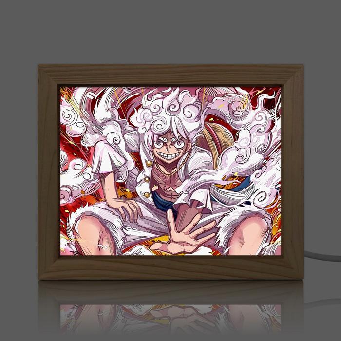 Edisi Anime One Piece - Bingkai Lampu LED Light Frame Painting Art Pigura Pajangan Dekorasi Meja