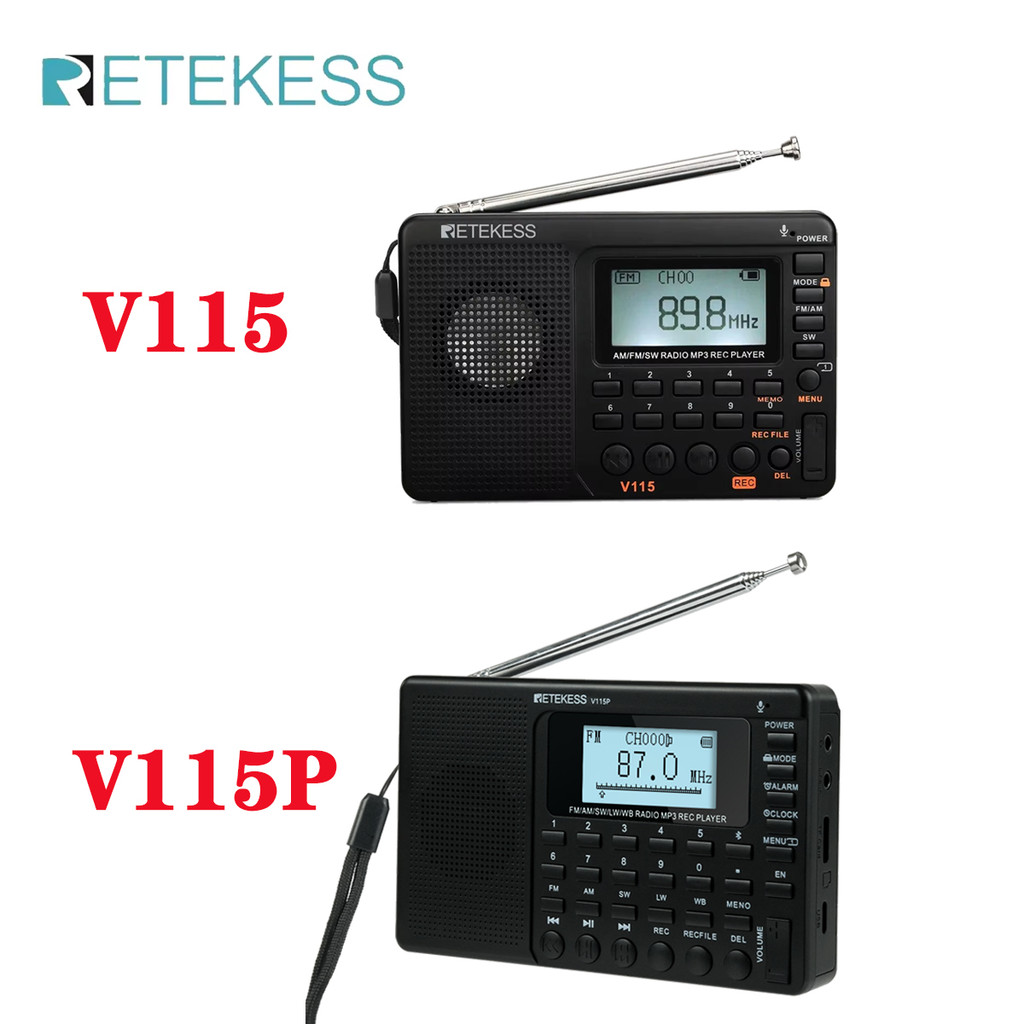 RETEKESS V115 upgrade Radio Digital Radio Players/Recorder Full Bands Reception Great for Local