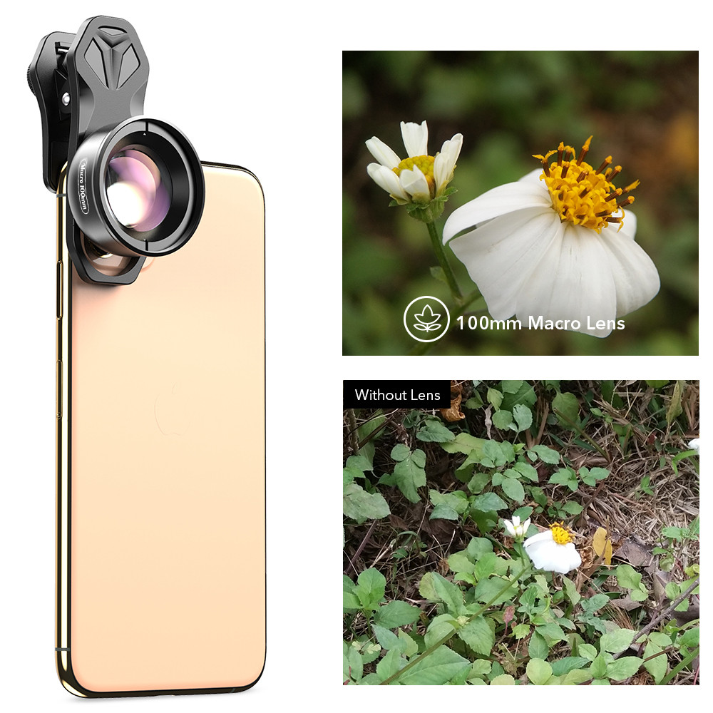 APEXEL camera phone lens 100mm macro lens 4K HD super macro lenses+CPL+star filter for iPhonex xs