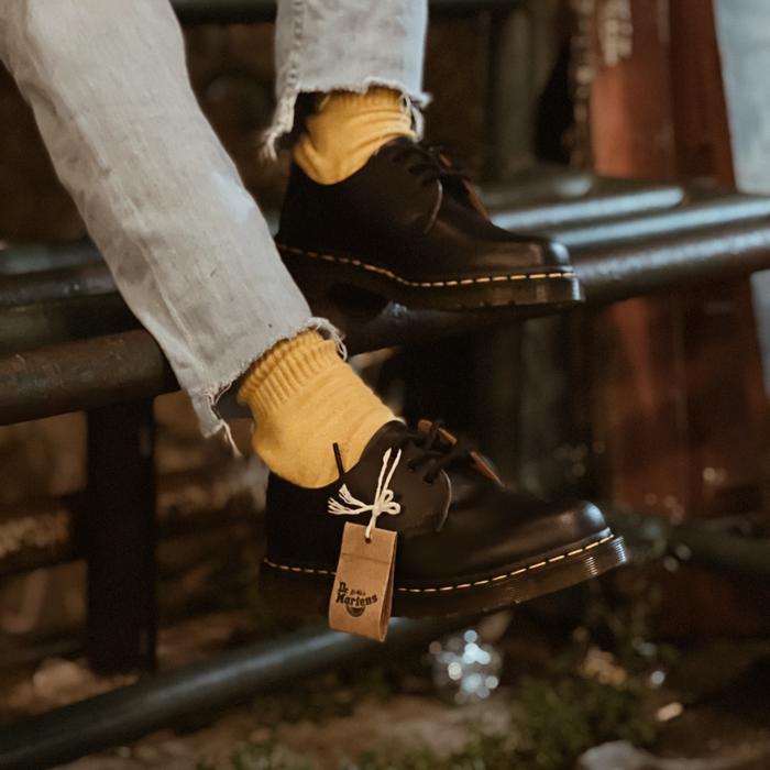 Premium Sepatu Dr. Martens 1461 Black Smooth Original