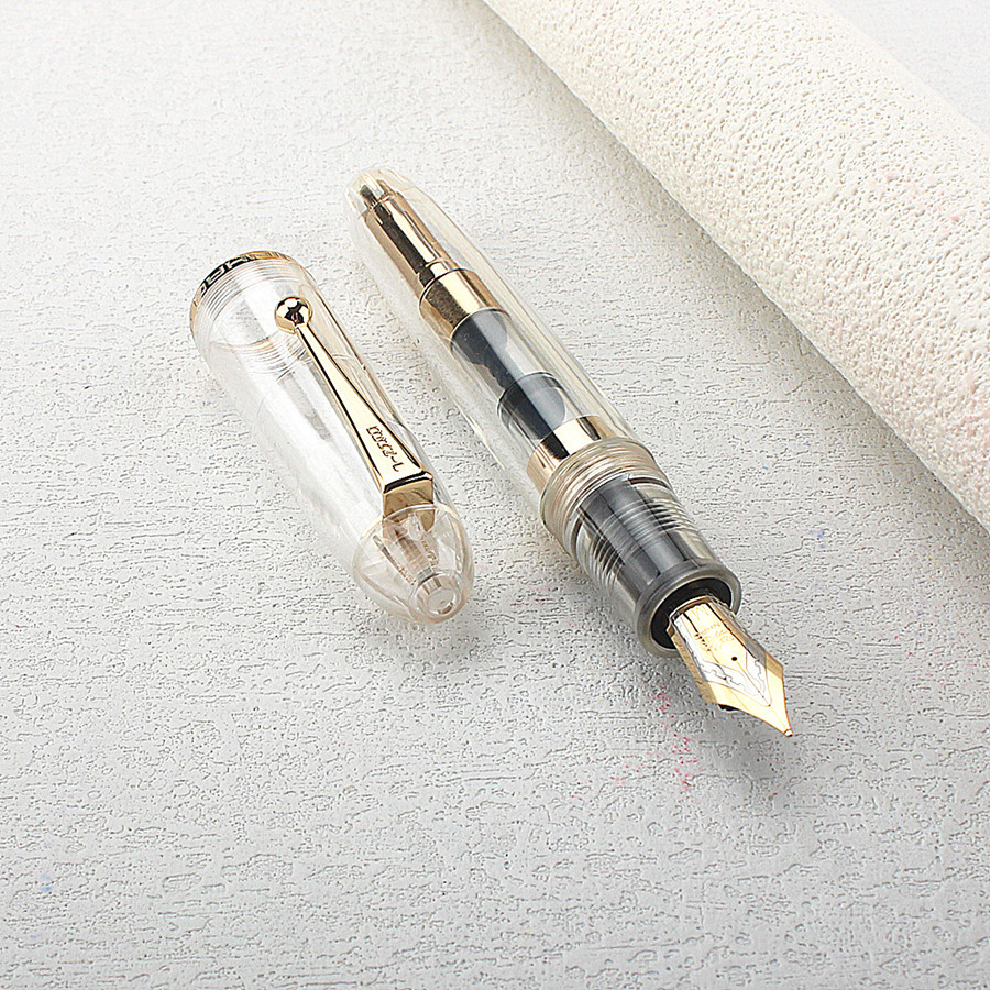 Luxury JinHao 9019 Dadao Fountain Pen Acrylic Transparent Spin Pen 40MM Nib Stationery Office School