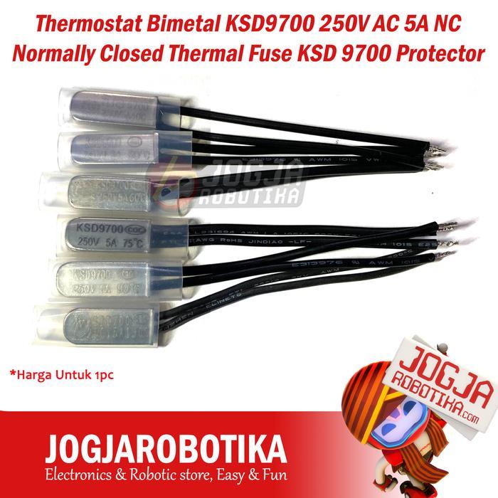 Thermostat Bimetal KSD9700 250V AC 5A NC Normally Closed Thermal Thermo Fuse KSD 9700 Protector