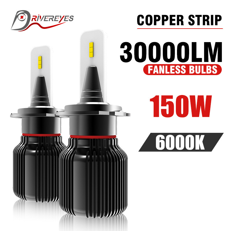 150W 30000LM H7 LED Car Headlight CANBUS High Power LED Lights For