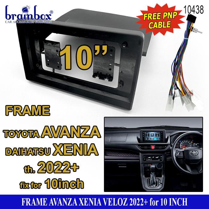 Frame Head Unit Android Toyota Avanza & Daihatsu Xenia 2022+ 10 Inch Bingkai Panel Tv Mobil