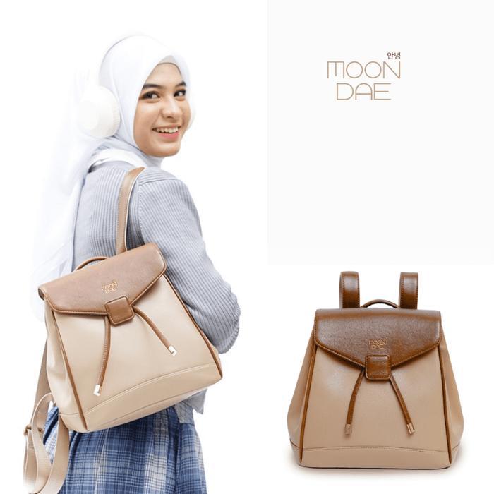 Elizabeth - Moon Dae Yonsei Bag Tas Ransel Wanita Kulit Premium Backpack Women Tas Korea