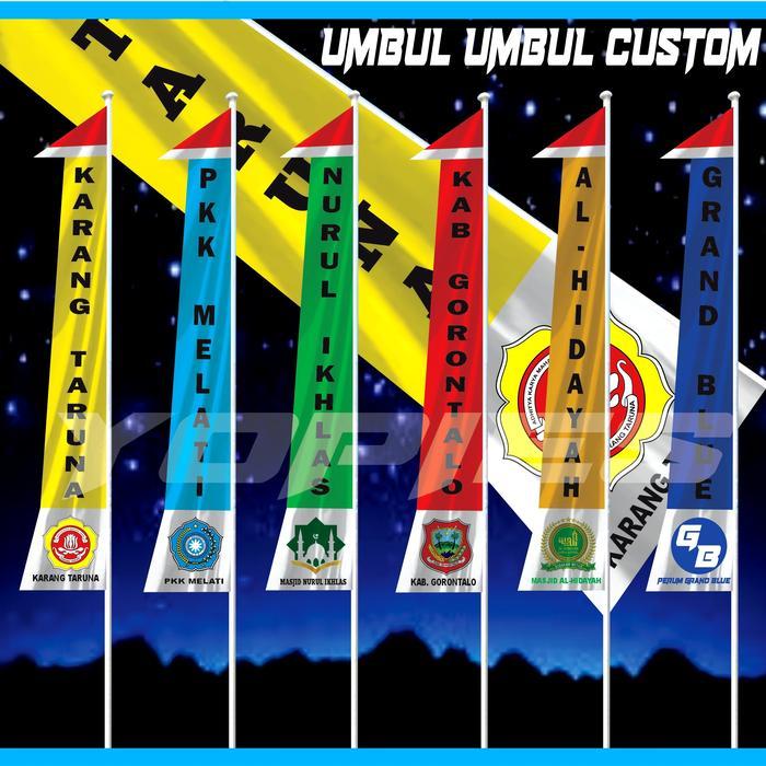 Umbul Umbul Sablon Logo 4 Meter Berkualitas