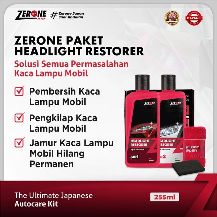 Zerone Japan Headlight Restore Pengkilap Lampu Pembersih Mika Mobil Kusam Buram Kuning