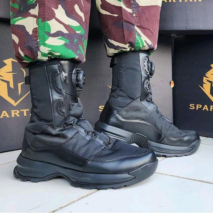 Sepatu Pdl Spartan tali putar combat Boots