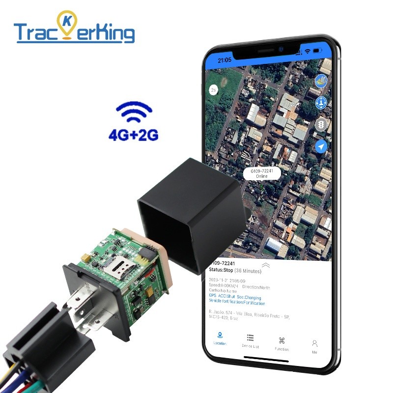 TrackerKing 4G GPS Relay Tracker DK09 For Motor Car MV720 Relay GPS Tracker Support Cut Oil And