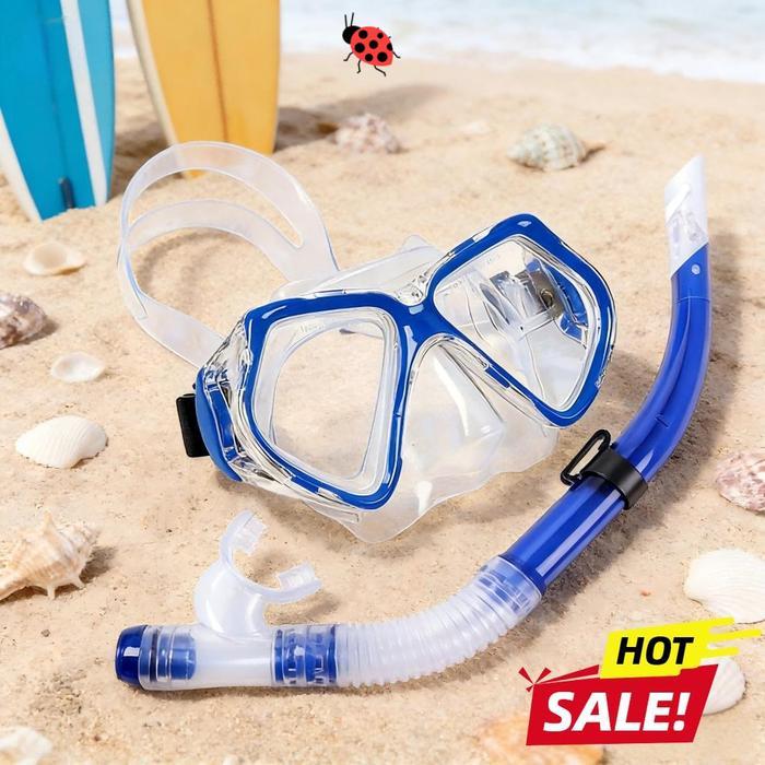 DISKON Kacamata Selam Snorkeling Anti Kabut Kaca Tempered Aman Nyaman