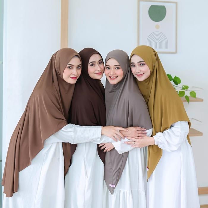 Promo Bella Alisha - Khimar Bergo Haruka Instan Bahan Spandek Jersey Premium Soft Pad Antem Terlaris