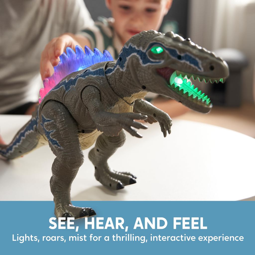 STEAM Life Remote Control Dinosaurs for Kids 3+, LED Light Up Dinosaurs, Velociraptor Robot Toy
