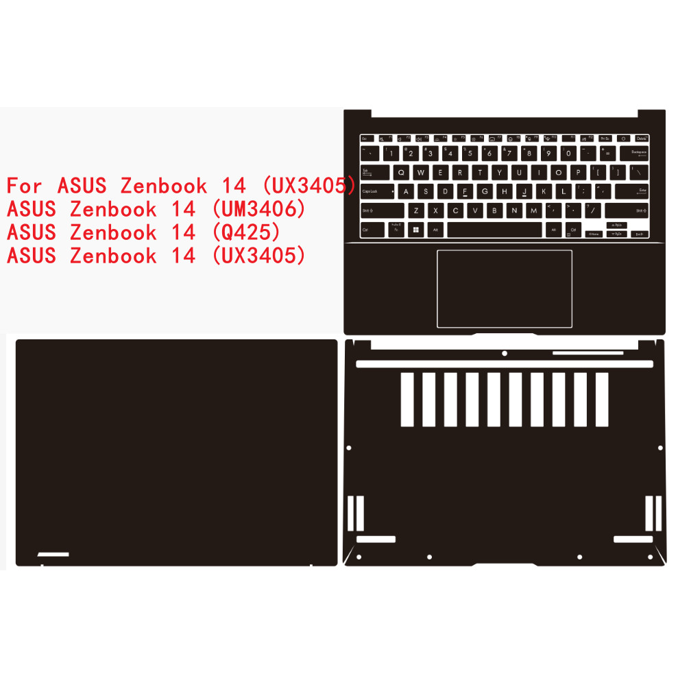 Full Body Laptop Vinyl Decal Cover Sticker skin protector For ASUS Zenbook 14 2024 2023 UX3405