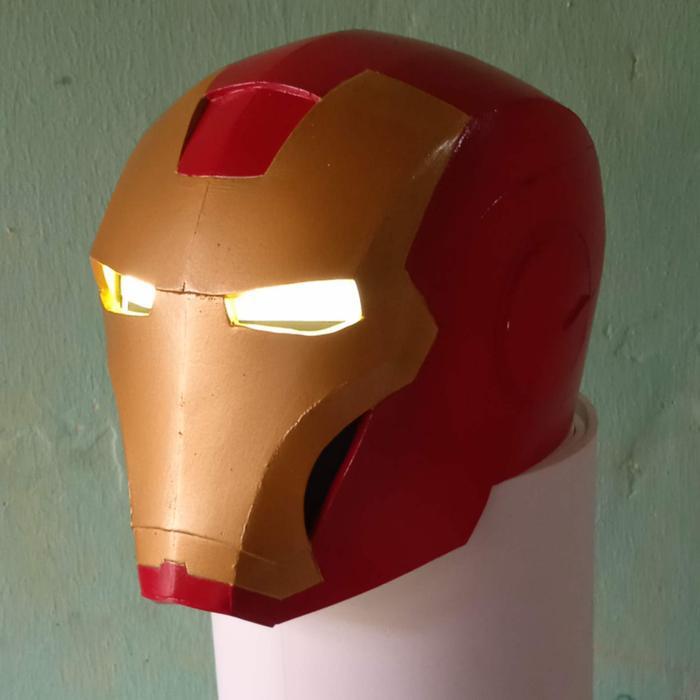 Mira- Topeng Fullface Iron-Man Mark 3 Lampu Led Terbaru 