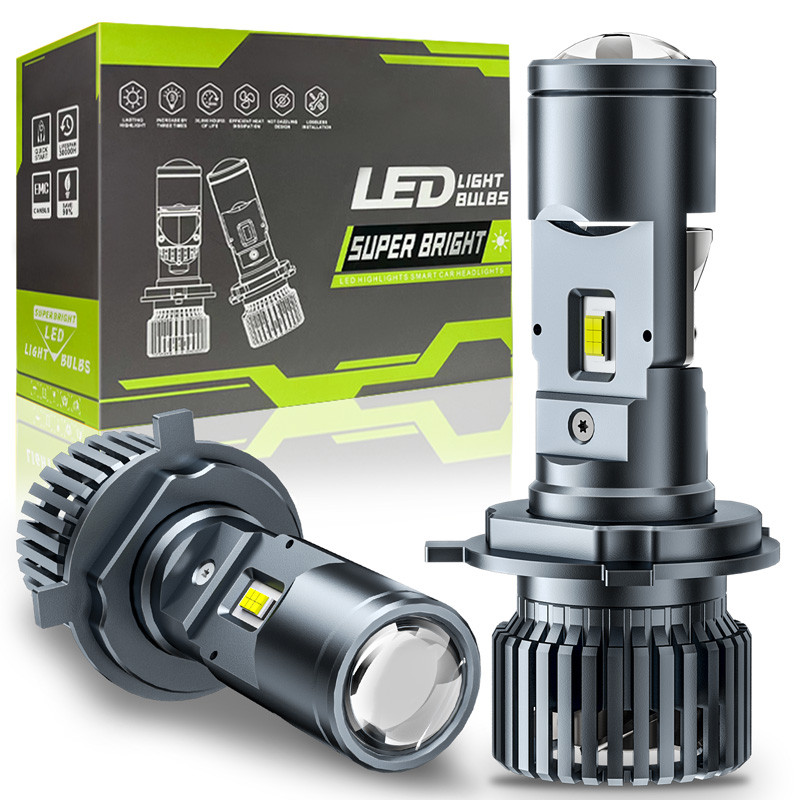 New H4 LED Canbus Auto Headlamp Mini Projector Lens Automobles Bulb