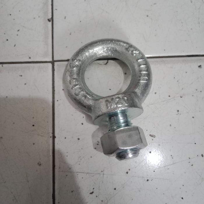 baut Eye bolt + mur putih m20, promo