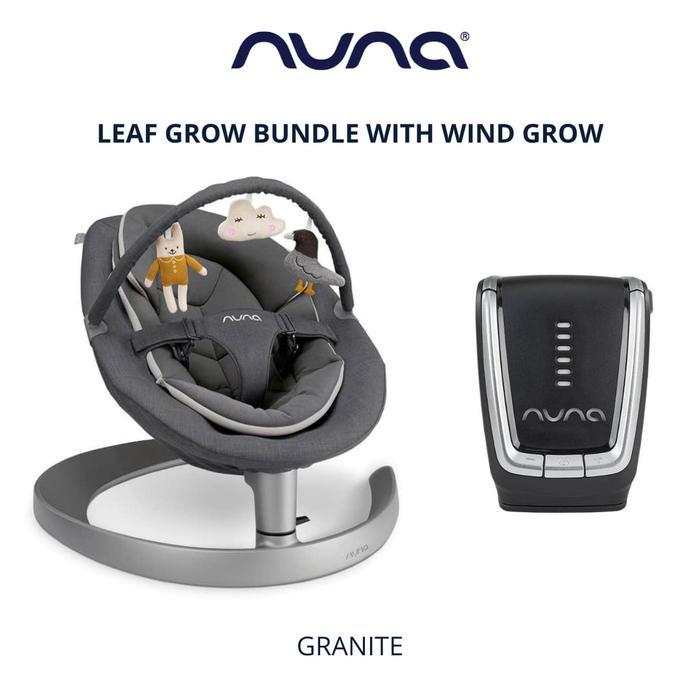Nuna Leaf Grow Free Nuna Wind Grow & Nuna Toybar - GRANITE