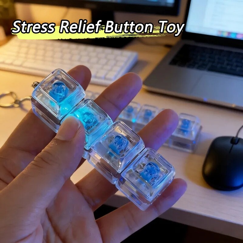 Keycap Keychain Keycap Squishy Keyboard Fidgets Toys Keycap Keychains Keycap Keyrings Anti Stress