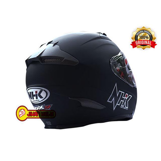 Helm Motor Full Face Double Visor NHK RX 9 Solid Black DOF Original - Motorcycle