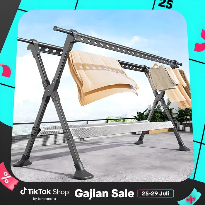 Jemuran Baju besi tebal dan kuat Jemuran Jemuran Baju Lipat Jemuran Pakaian Portable Jemuran Hanger