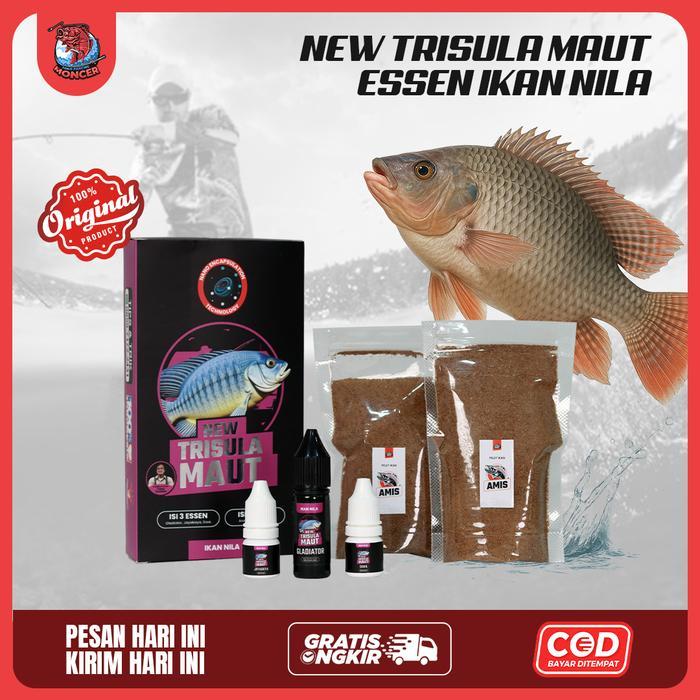 ESSEN IKAN NILA NEW TRISULA MAUT JUMBO NANO ENCAPSULATION MANCING IKAN Umpan NTM