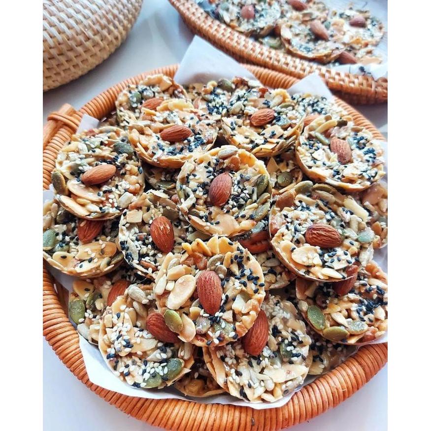 Yummy Florentine Cookies/Ting Ting Sultan/Camilan Cemilan/Snack Sultan/Almond, Pumpkin Seed,