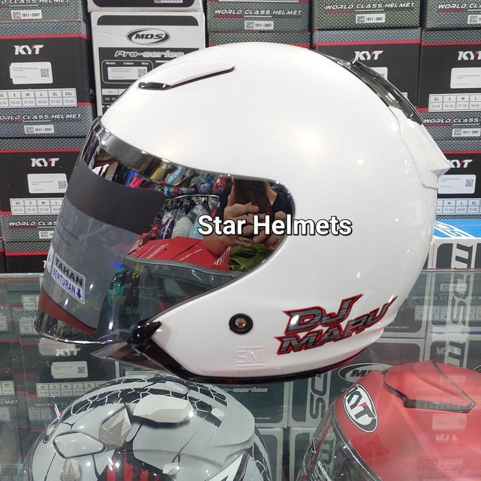 Helm Kyt Dj Maru Solid "Upgrade Visor Iridium Silver"