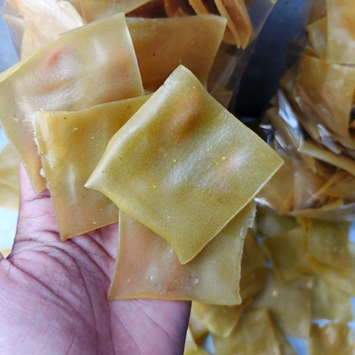 EKSLUSIF 1 KG Kerupuk Mentah - Kerupuk Bleng Udang & Bawang Rasa Gurih Kriuk Original Banyuwangi