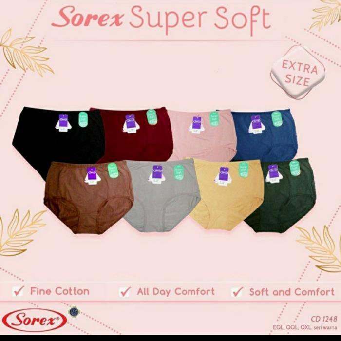 CD CELANA DALAM WANITA SOREX 1248 SUPER SOFT JUMBO XXXL-XXXXXL EQL/QQL/QXL