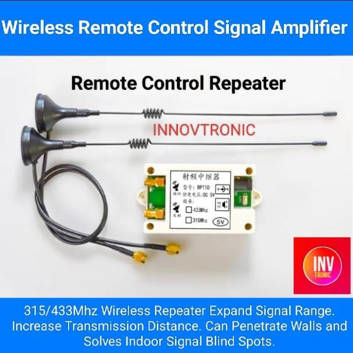315MHz / 433MHz Wireless Remote Control Repeater Signal Amplifier