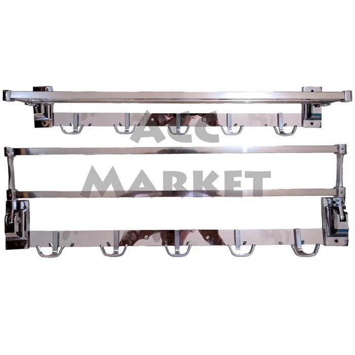 Informa Living - Rak Handuk Jemuran Gantungan Baju Stainless Steel Dinding Tembok