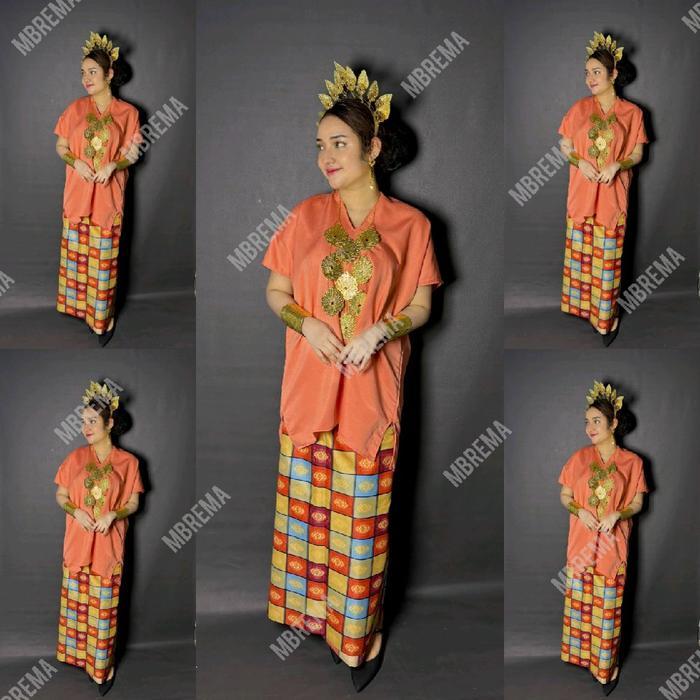 Baju Bodo Organza Adat Bugis Makassar Mandar Toraja 4 Etnis Remaja Dewasa Dress Seragam Wanita Pesta