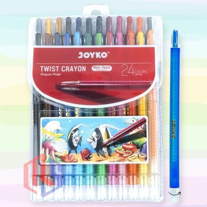 Crayon Putar JOYKO 24 Warna / Krayon Putar Twist Crayon Joyko TWCR