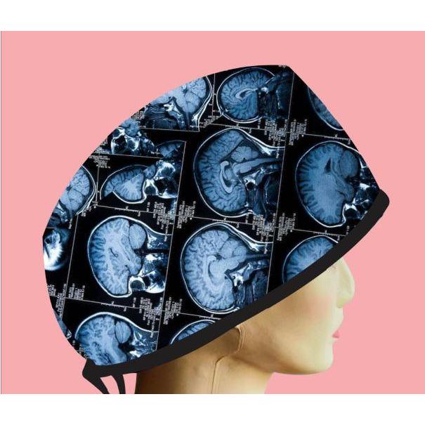 Dokter/Scrub Hat/Surgical Cap/Headcap Topi Dokter Scrub Hat Surgical Cap Printing Radiologist Motif 