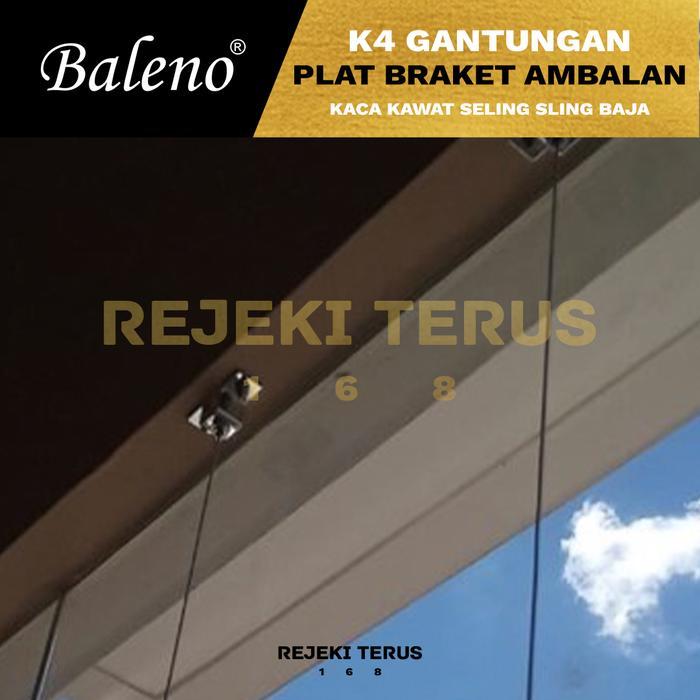 Gantungan K4 Bracket Rak Ambalan Kaca Kawat Seling Sling Baja