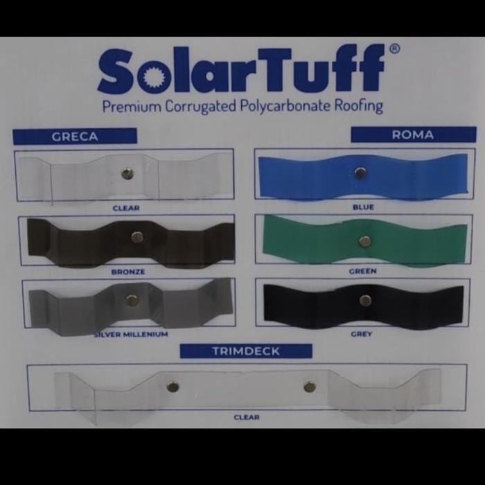 NEW Solartuff Polycarbonate Gelombang Trimdeck