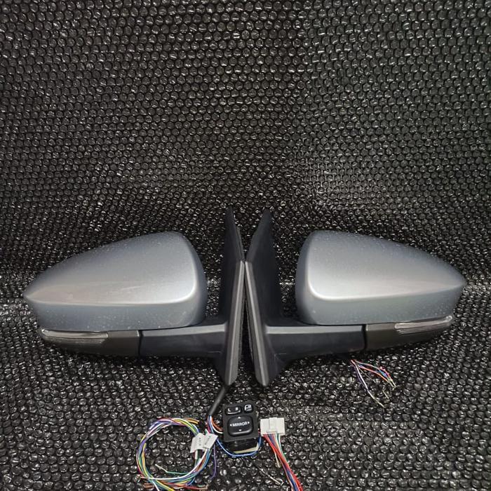 spion komplit avanza tahun 2019 2020 2021 2022 duible ritrek + tombol mirror silver, kanan+kiri