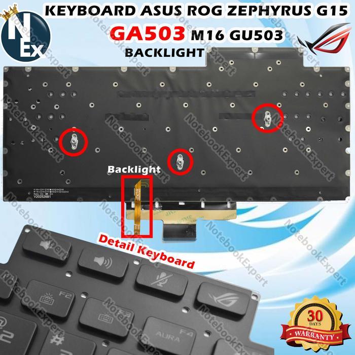 Keyboard Rog Zephyrus G15 Ga503 M16 Gu503 Backlight - Black