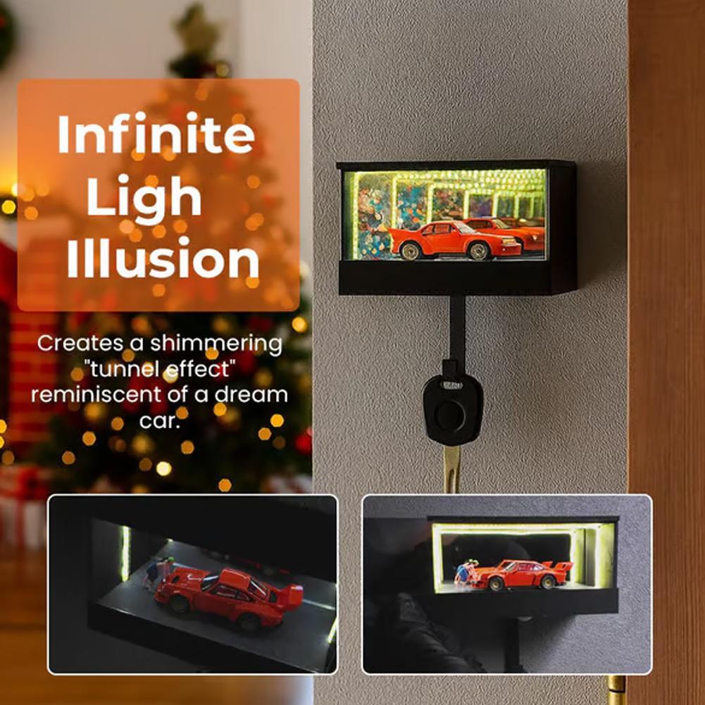 NEW Garage Keychain,Car Garage Key Holder Key Organizer With LED Light Car Key Hanger For Apartment